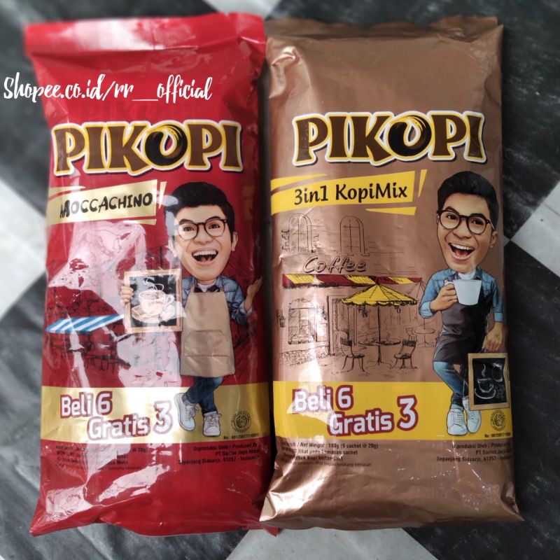 

Moccacino Moka Kopi coffe Mix Susu 1 Pack isi 9