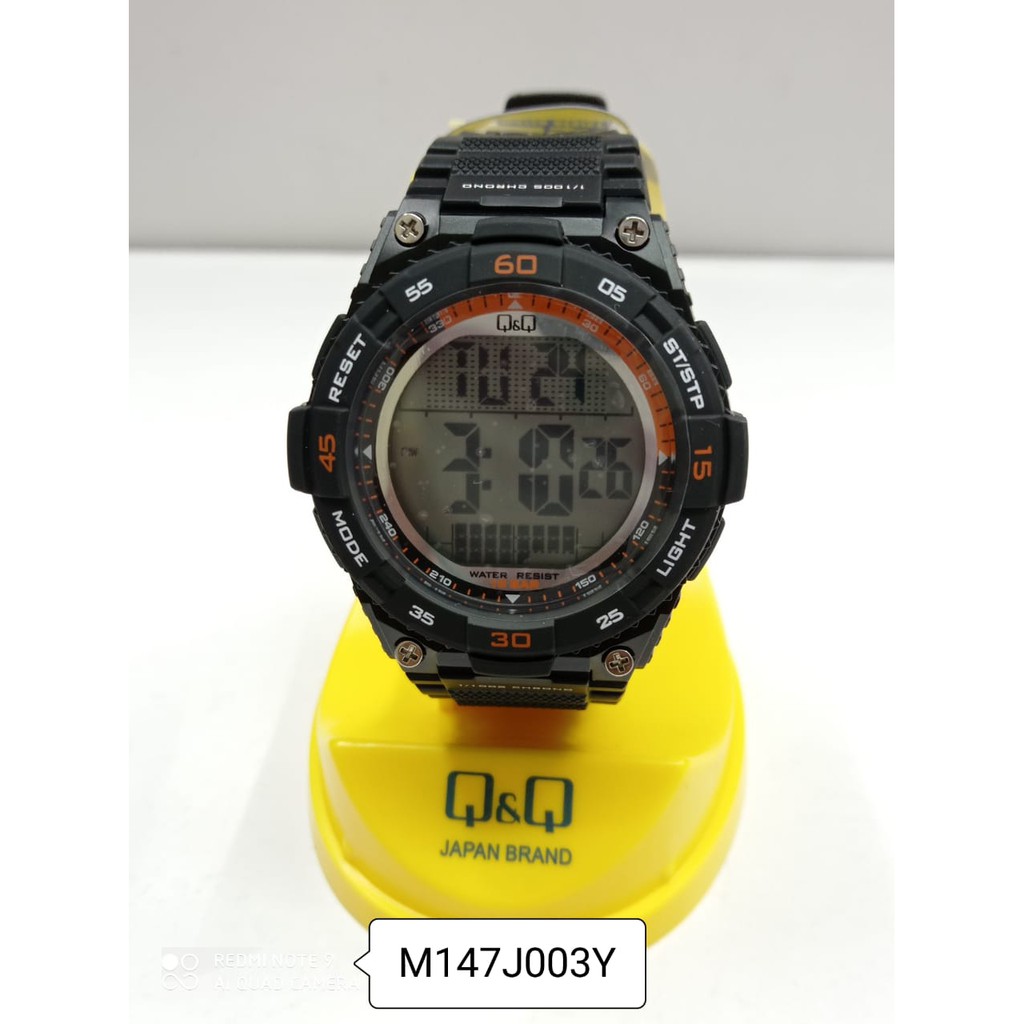 Jam Tangan Pria Casual Sporty Rubber Digital Original Q&amp;Q QnQ QQ M147 M147J series