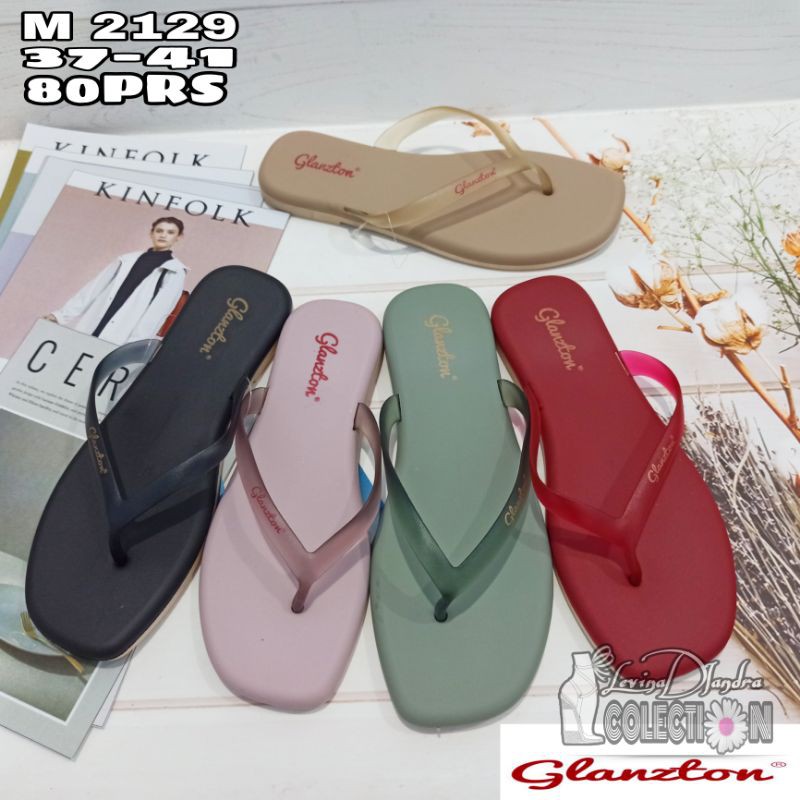 Sandal jepit karet jelly glanzton TALI TRANSPARAN