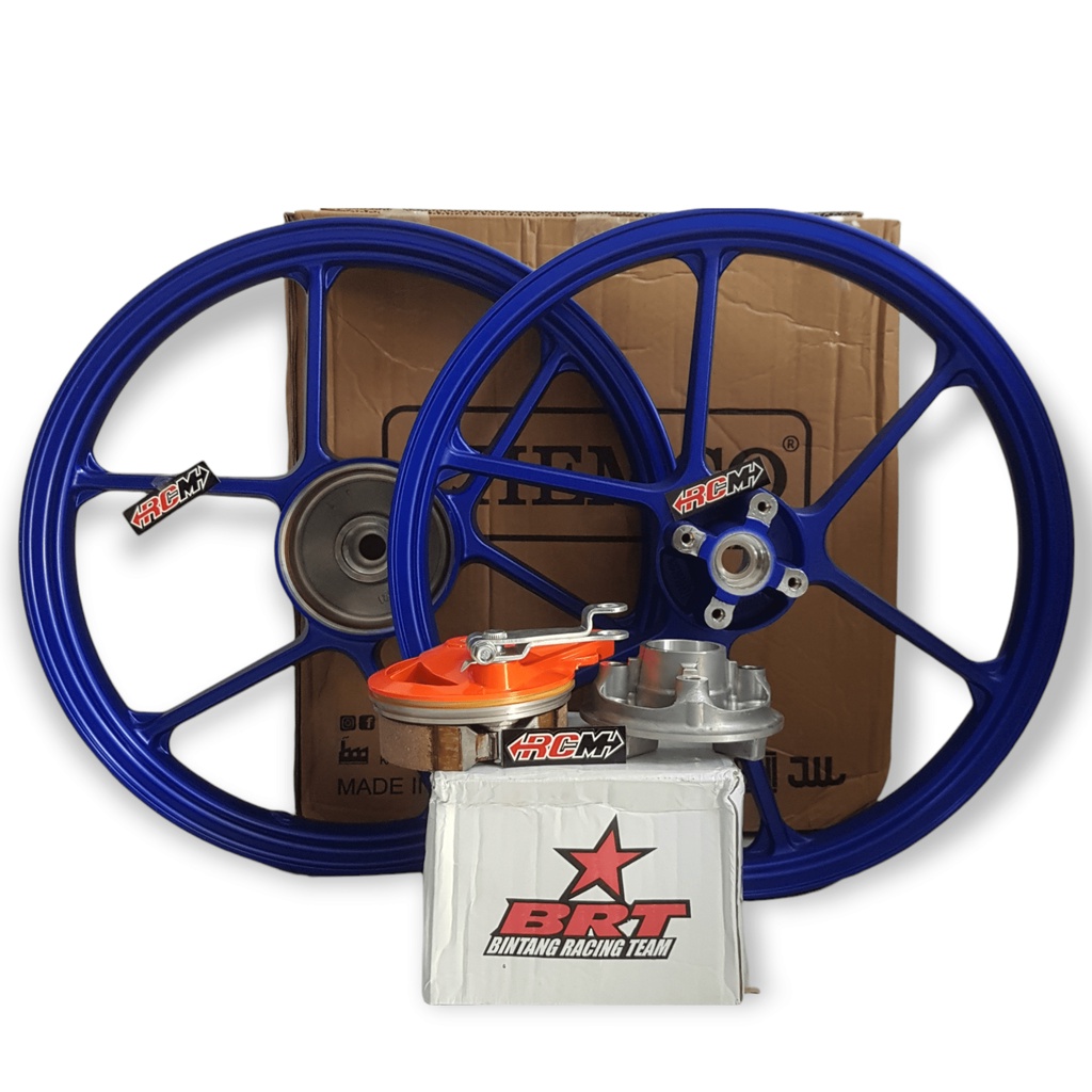 VELG VELK PELEG PELEK CHEMCO CEMCO JUP JUPITER Z MX FIZR FIZ R WARNA BIRU BLUE SDH DEPAN BLKNG 160 D