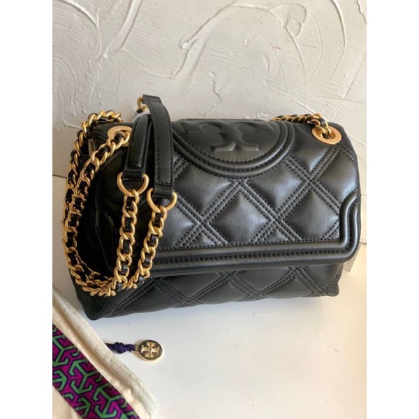 Tas Tory Burch TB Fleming Soft Small Black Ghw - Tas Cewek Branded Original