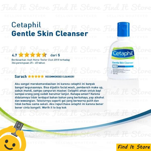 Cetaphil Gentle Skin Cleanser Sabun Cuci Muka 59ml 125ml 250ml BPOM