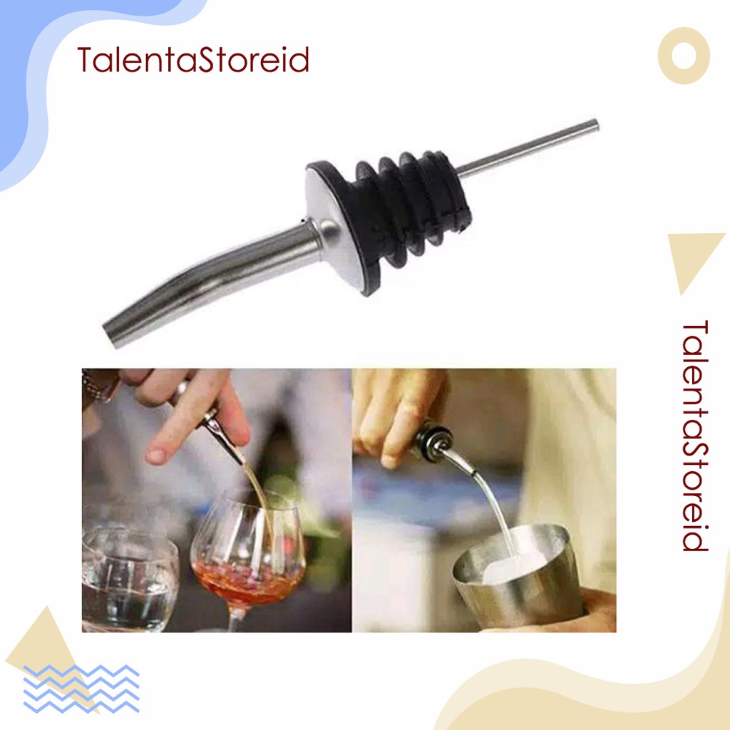 Liquor Bottle Pourer Wine Stopper  Stainless Tutup Botol Sirup Minyak Botol Multifungsi