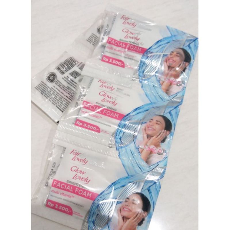 Fair Lovely Facial Foam Saset isi 9gr / Fair Lovely Facial Foam 1 Renceng isi 12 saset