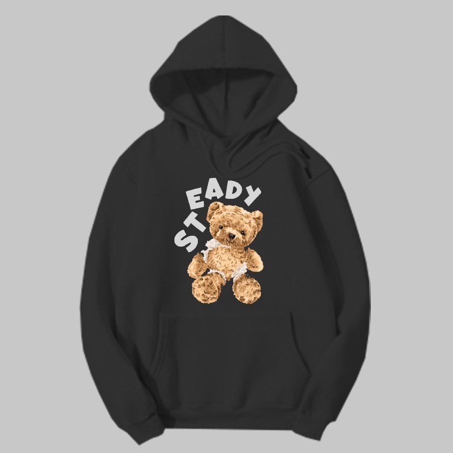 Steady Bear Hoodie - Hoodie Beruang Unisex