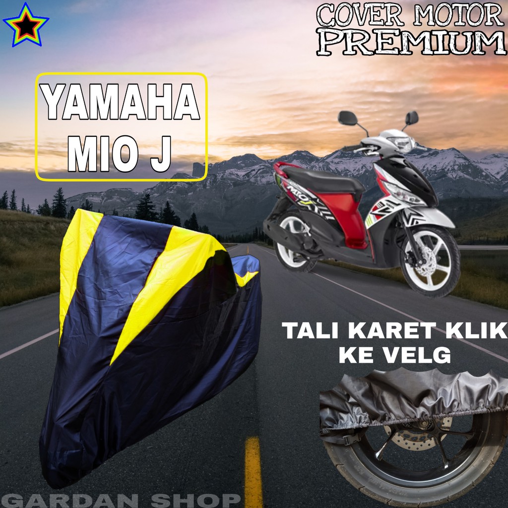 Sarung Motor YAMAHA MIO J Hitam Kuning Penutup Pelindung Motor Yamaha Mio PREMIUM