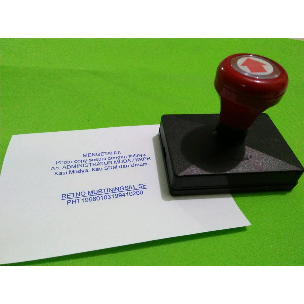 

Stempel Legalisir Ukuran Max 53x78 mm