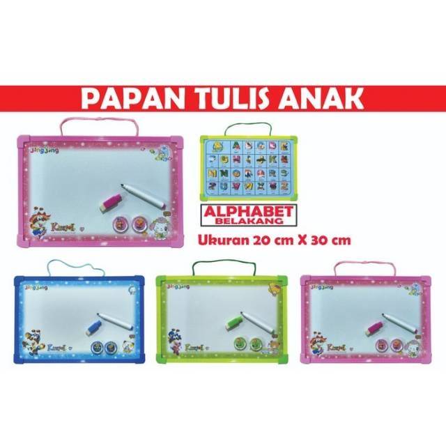 Papan tulis anak magnet stationery set ukuran 20x30 cm  souvenir ulang tahun anak