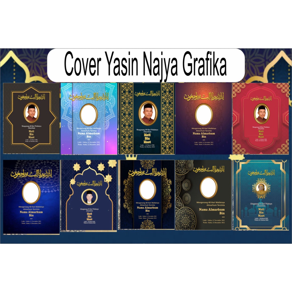 Cetak Buku Yasin Dan Tahlil Fadilah Custom Foto 128 Halaman 40 Harian Tahlilan Murah