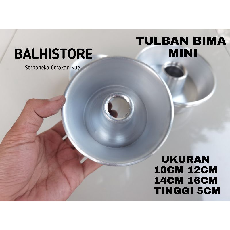 Cetakan Kue Bolu / Loyang Kue Tulban Bima Mini Tebal / Cetakan Tulban Bolu Aluminium Press