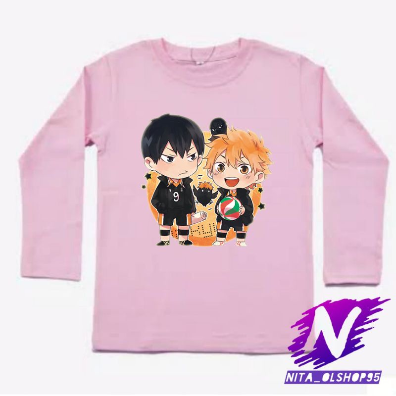 kaos lengan panjang haikyu anime baju anak haikyuu