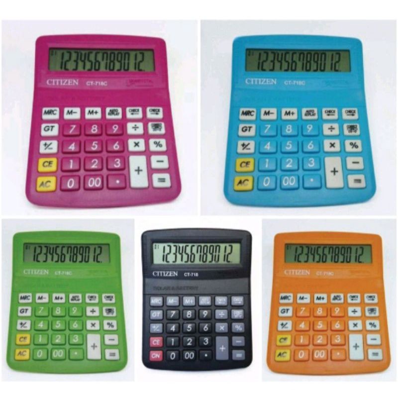 

kalkulator citizen ukuran sedang 12digit citizen ct-718c check& correct 718c