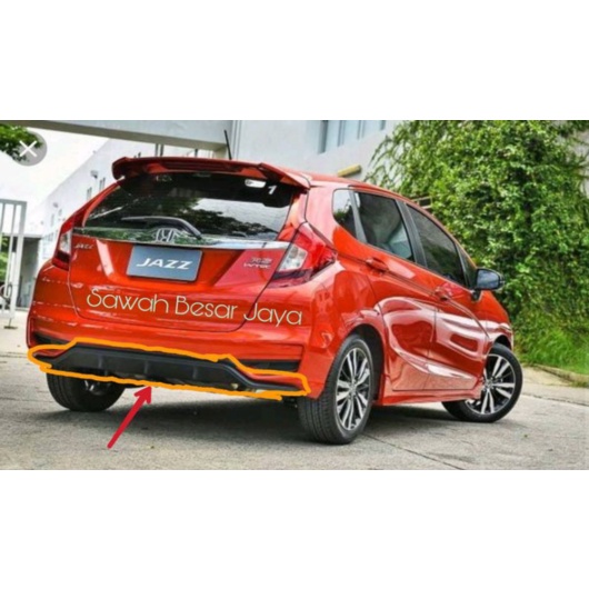 Diffuser Difuser - Cover Tutup Bumper Bemper Belakang Bawah Honda Jazz RS GK5 Facelift 2018 2019