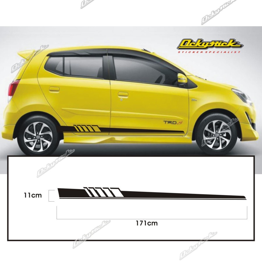 Stiker cutting List Mobil Agya Ayla Stiker List Minimalis Striping Body Samping Mobil Agya Ayla
