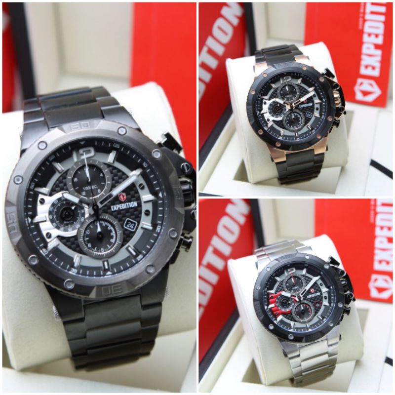 EXPEDITION E 6751 JAM  TANGAN PRIA E 6751 STENLESS STEEL ORIGINAL