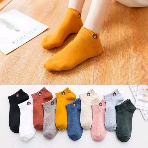 [1KG = 60PCS]  Kaos Kaki Fashion Unisex Wanita Pria Murah Kaus Motif Semata Kaoskaki Ankle Socks Pendek [PM]