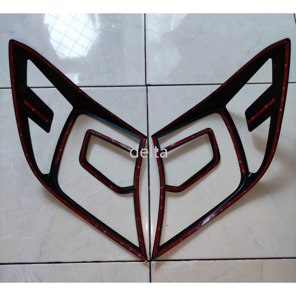 Garnish /Cover Lampu HITAM Honda All New Brio SATYA RS  URBANITE Depan dan Belakang