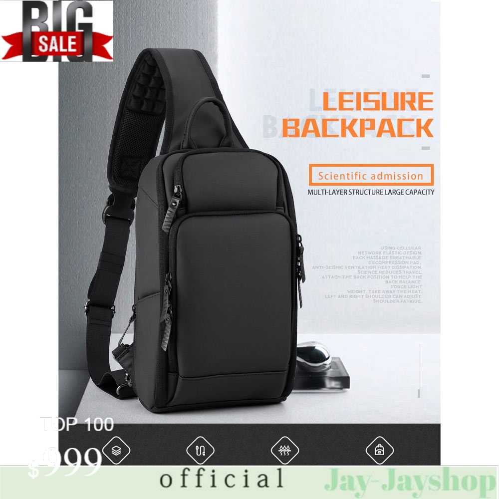 ROWE Tas Selempang Fashion Sling Bag Pria with USB Charger Slot - 8292