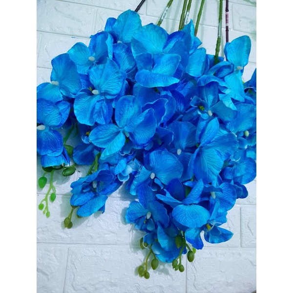 Sale anggrek bulan kain 9 kuntum 100cm - anggrek palsu - anggrek murah - anggrek kain premium