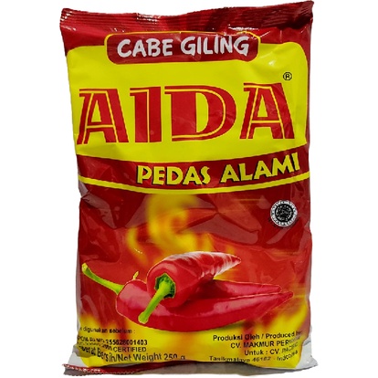 

[T] AIDA Cabe Bubuk 250gr Pedas Alami Cabai Kering Tabur