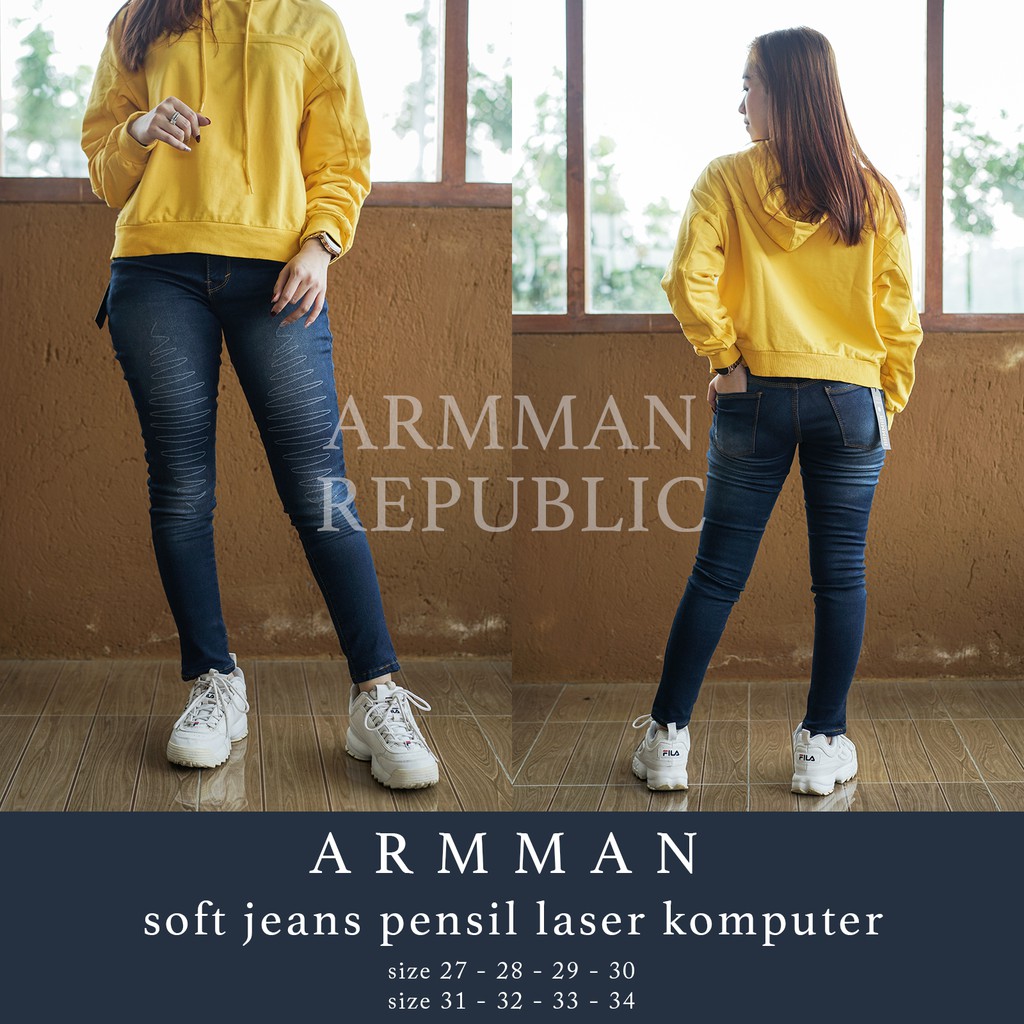 

Soft jeans pensil laser komputer