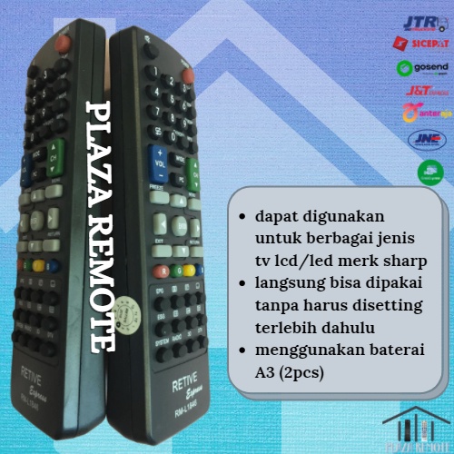 Remot/REMOTE MULTI TV TABUNG/LCD/LED SHARP RETIVE type RM-L1846