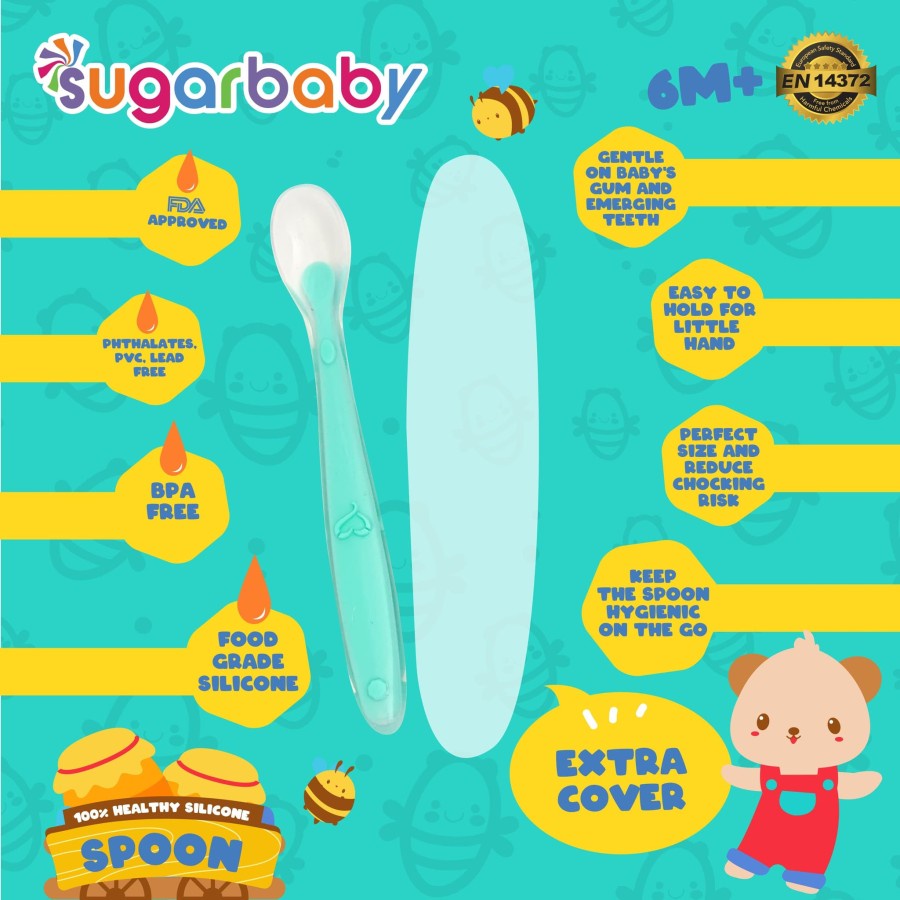 SUGAR BABY 100% HEALTHY SILICONE SPOON