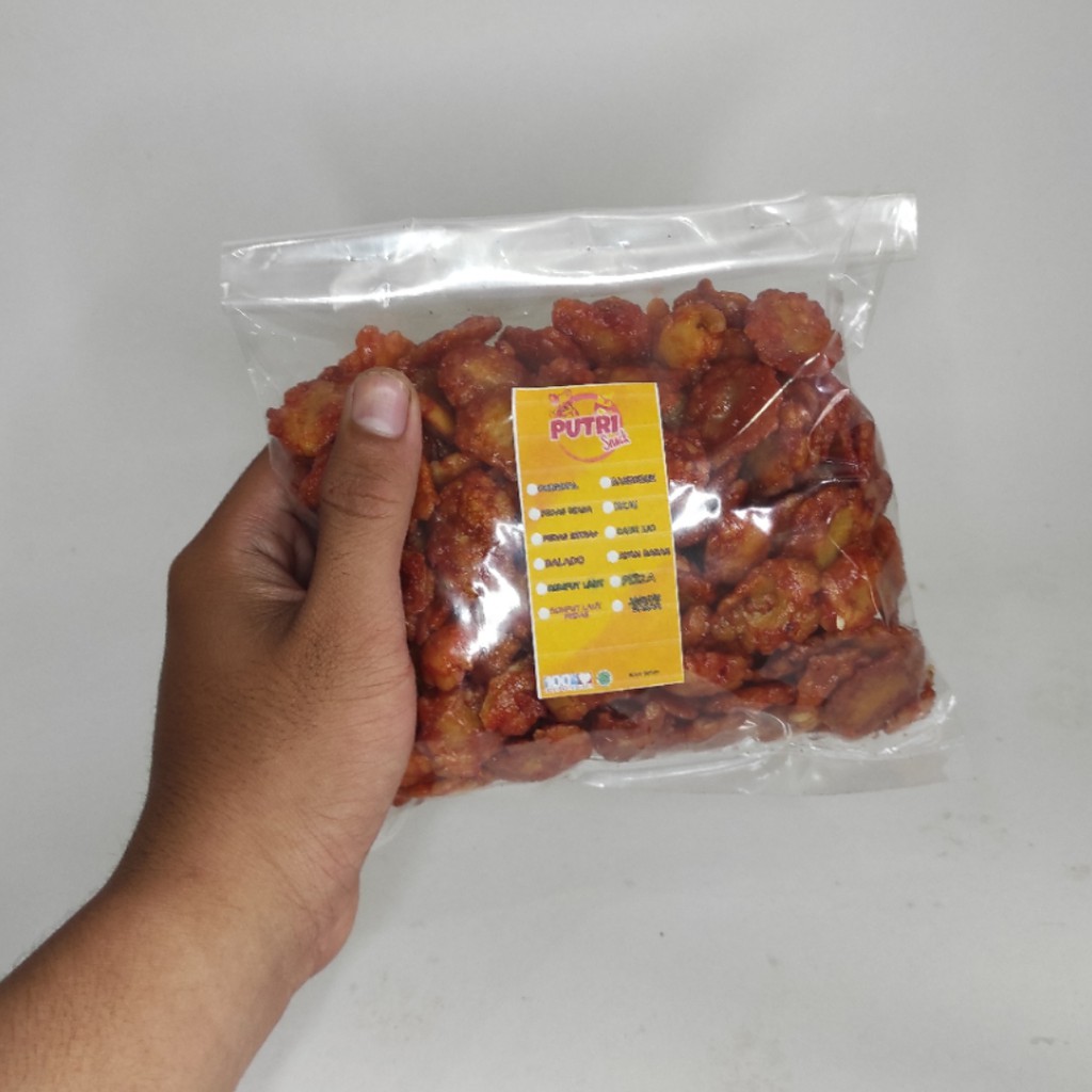 Keripik Emping Melinjo 250gr Pedas Manis Kriuk