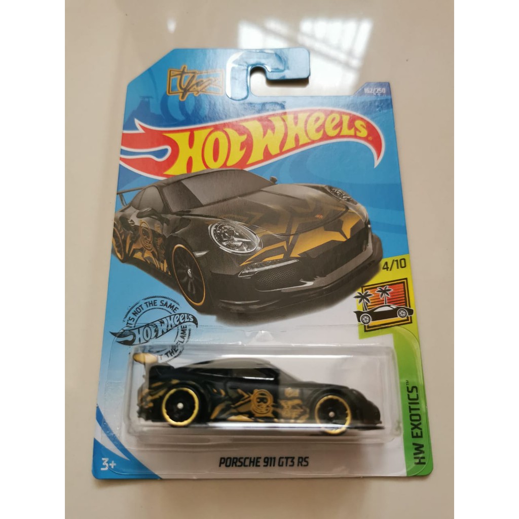 Hot Wheels Porsche 911 GT3 RS 2020 hitam putih white short card basic reguler hotwheels