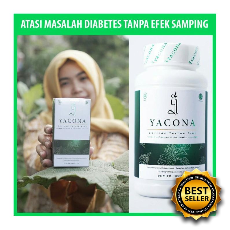 Obat Diabetes Herbal Alami Ampuh  | 120 Kapsul Tab Yacona
