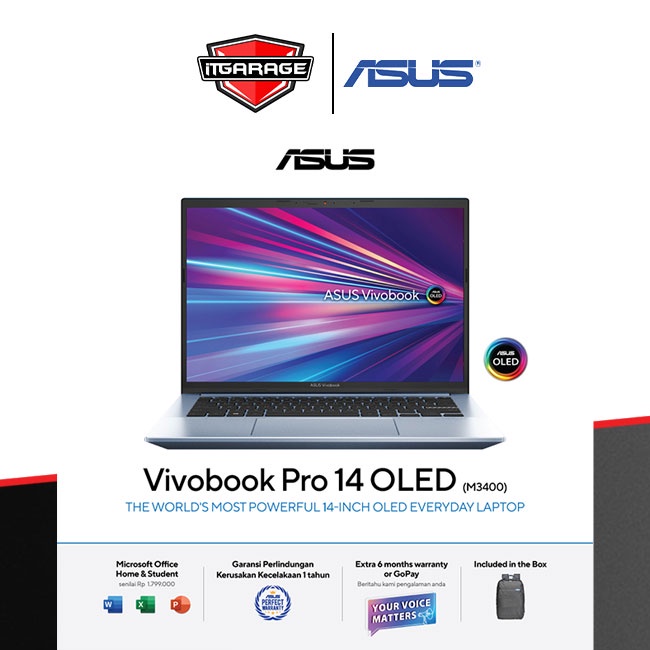 Asus Vivobook Pro M3400QA-OLEDS752|R7-5800H/16G/512G