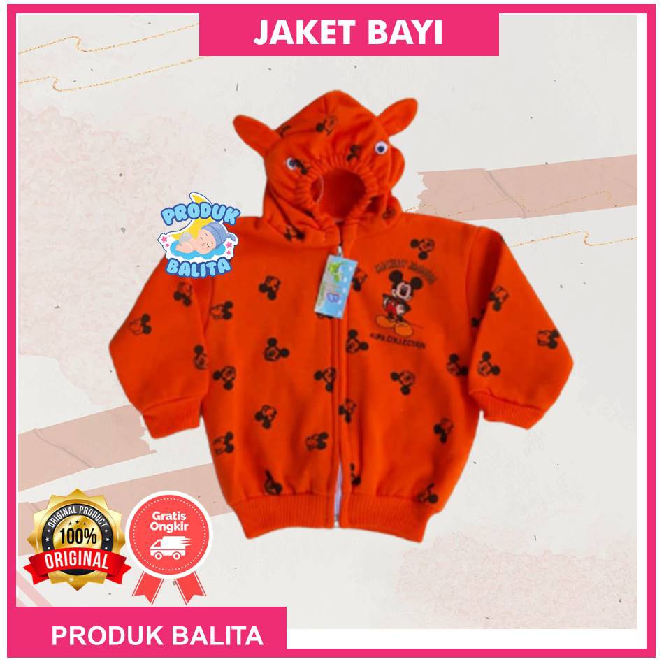 Jaket Bayi Anak Perempuan Laki laki Halus Lembut Lucu / 0-6 / 6-12 Bulan / 1 Tahun