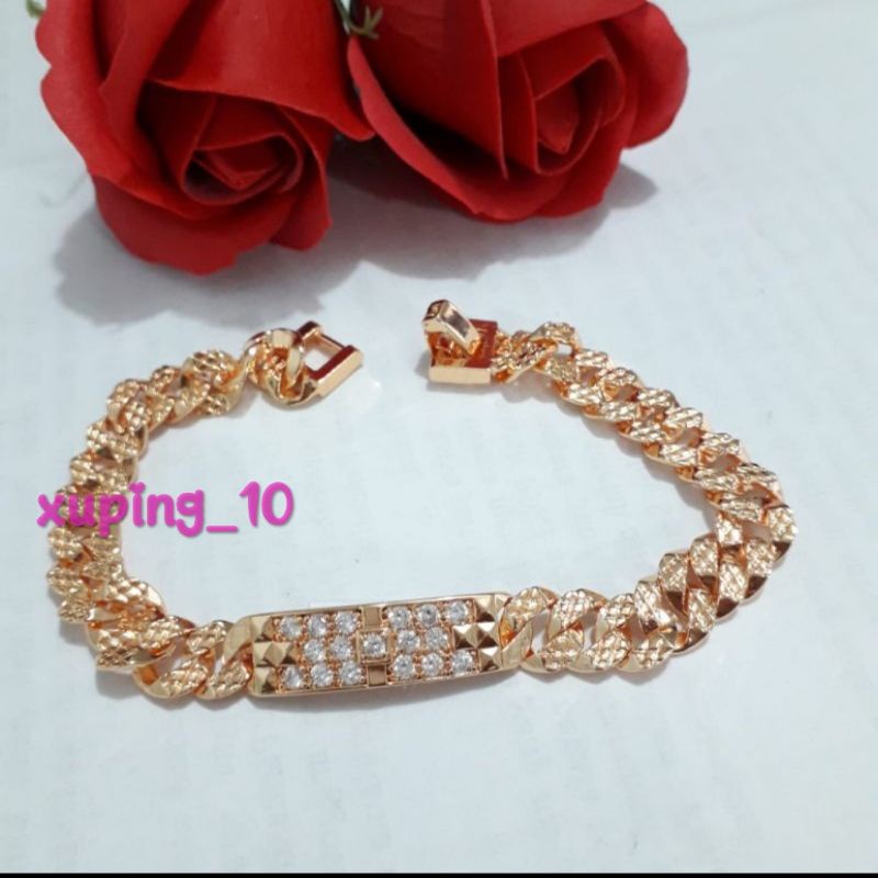 Gelang Tangan Wanita Dewasa Full Permaya Simple Gold