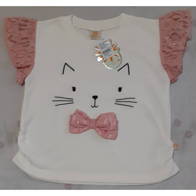 Baju Atasan Anak Perempuan Little M - Kucing