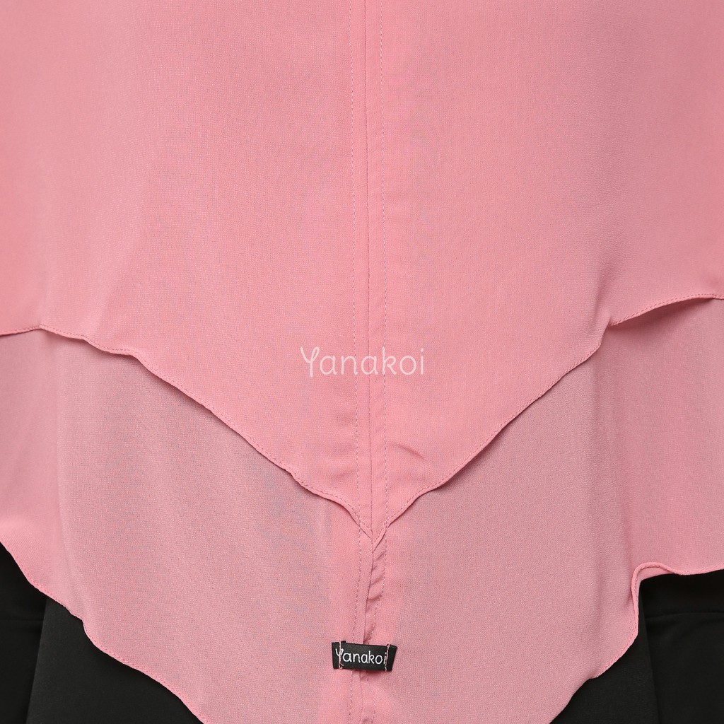 Jilbab Kerudung Khimar Syafa by Yanakoi Hijab Warna Pink Dusty