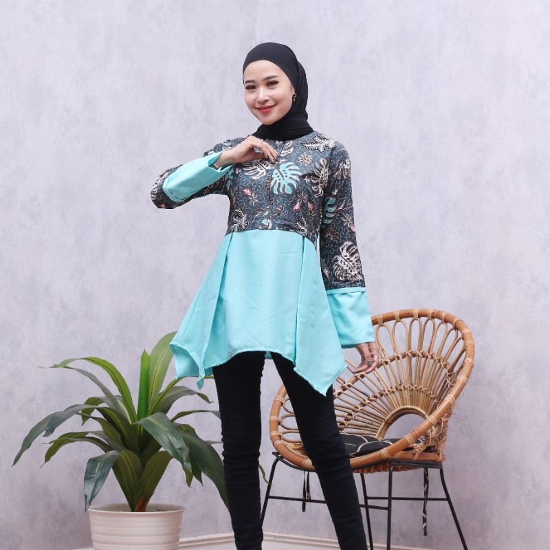 atasan batik wanita modern /Baju Batik Wanita modern Lengan Panjang /Baju Batik Wanita JUMBO/baju batik wanita kantor/batik kantor wanita/ batik kerja wanita/blouse batik wanita modern/blouse batik JUMBO/atasan batik terbaru