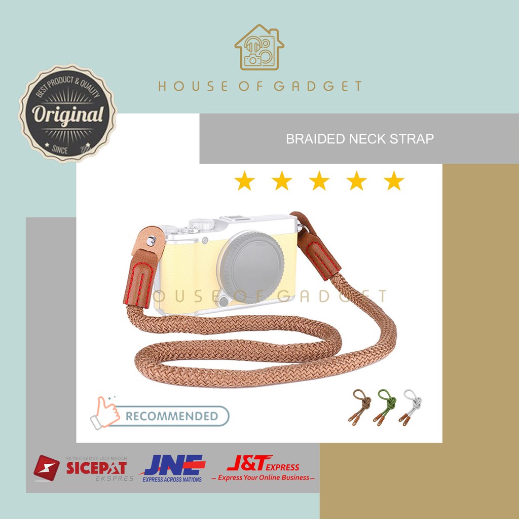 Cotton Neck Strap Tali Selempang Kamera Mirrorless Camera Fujifilm Sony Alpha Leica Canon