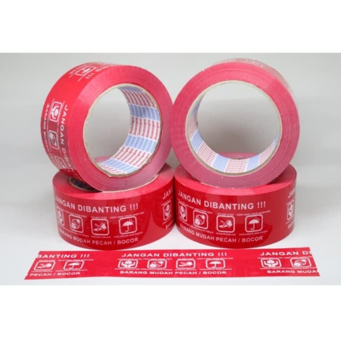 

perekat-pengikat- lakban fragile best seller 48mm x 100 yard -pengikat-perekat.