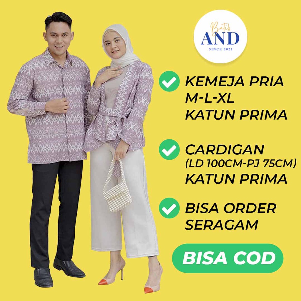 BATIK COUPLE CARDIGAN Kardigan Kerja Wanita Outer Batik Modern Kemeja Batik ADINDA AND BATIK