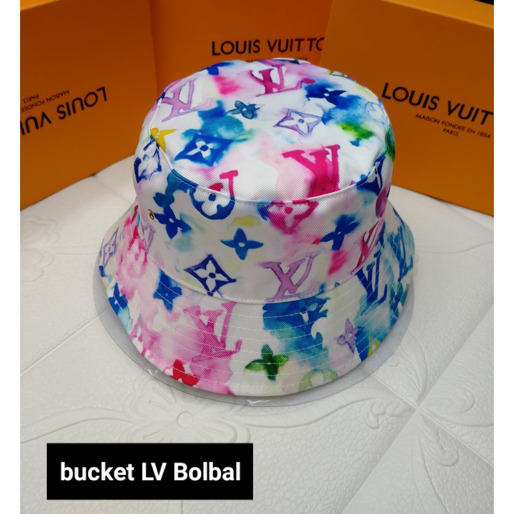 TOPI BUCKET WANITA IMPORT FASHION / LV BOLAK BALIK