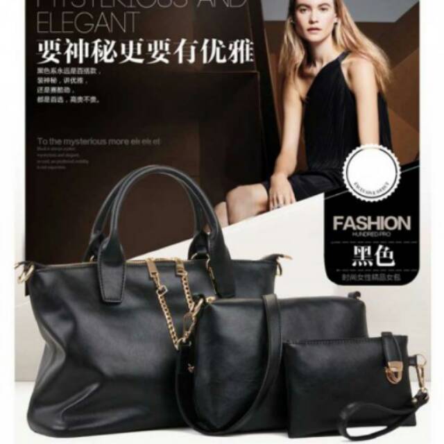 

Tas 100% import, 3 in 1, 34 x 23 , 27 x 19, 19 x 12, harga promo Rp.205.000, sampai tgl 21 april,