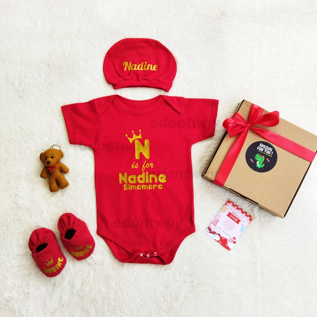 Hampers Baby Hadiah Kado Lahiran Bayi Baby Gift Set Custom Nama Bisa Bayi Perempuan Laki Laki Murah-2