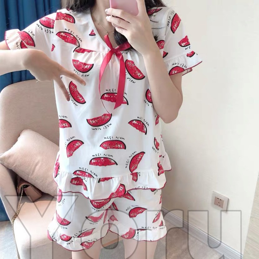 Pamelo Cod baju tidur PP/3/4 import/20 corak/baju tidur import/fashion wanita/baju tidur murah/bangk-HP111 semangka