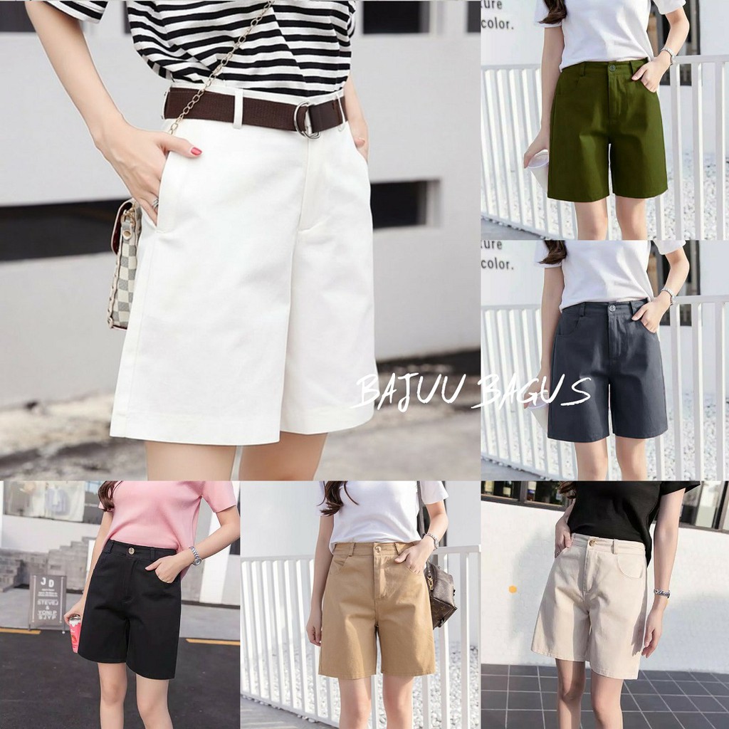 Celana Pendek Wanita Hot Pants Style Korea Terbaru dan Kekinian BAJUU BAGUS