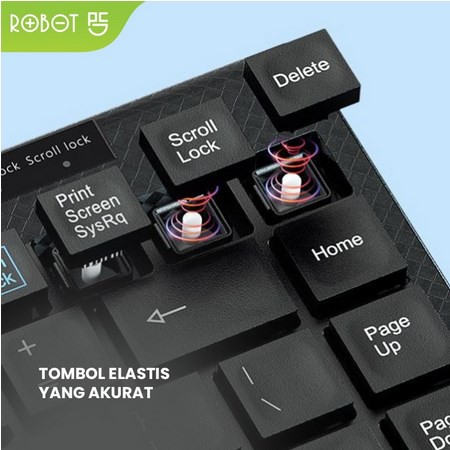 ITSTORE Keyboard ROBOT RK10 Portable Mini Wired Ultra-Thin Tombol Silent  usb Garansi Resmi 1 Tahun RK-10