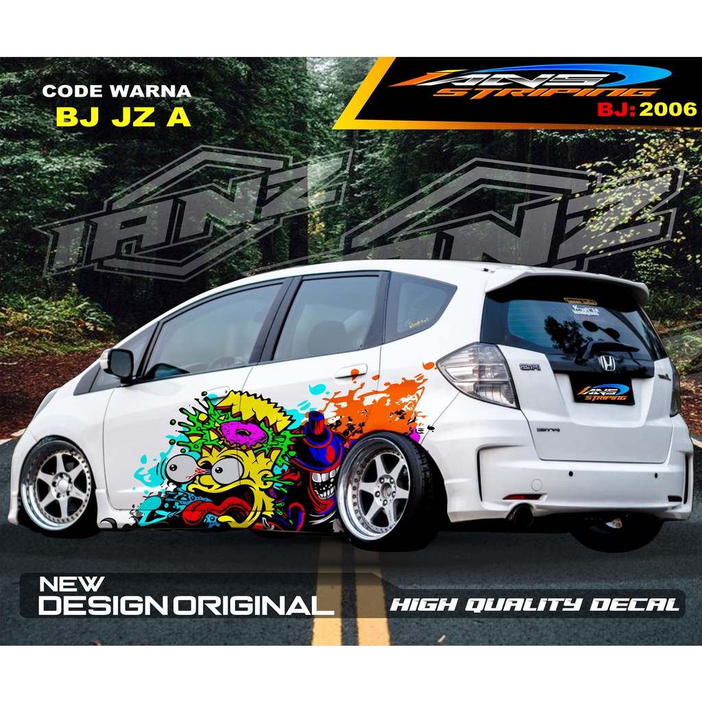 STIKER VARIASI MOBIL HONDA JAZZ BRIO AGYA AYLA / VARIASI STICKER BODY SAMPING MOBIL BRIO MOBIL JAZZ / STIKER MOBIL