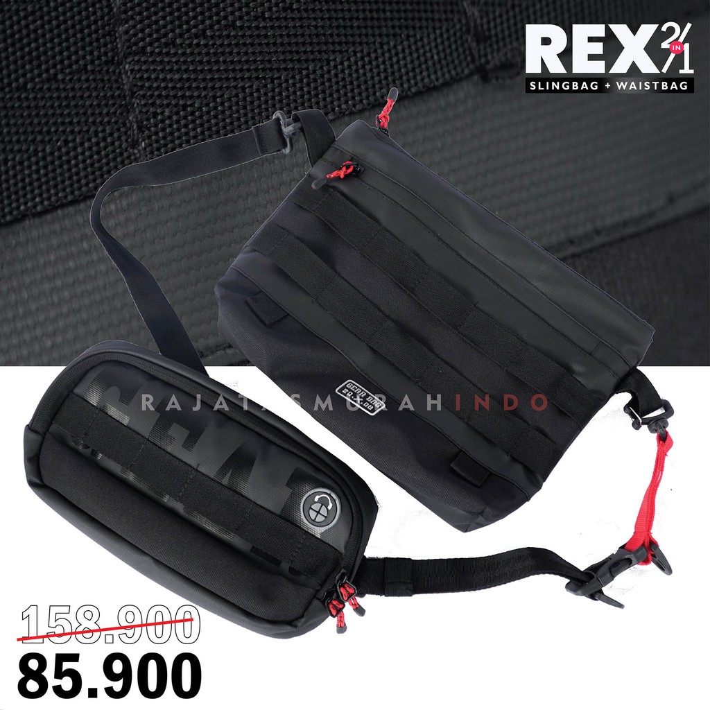 GEAR BAG REX 2 in 1 - 13119 Waist bag and Sling bag With Earphohe Hole