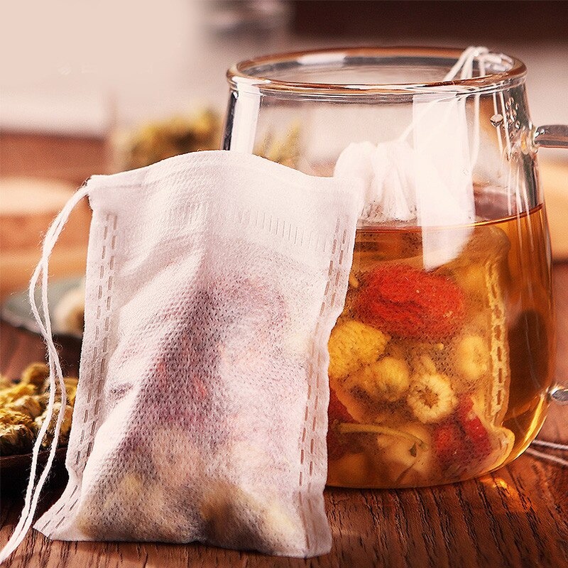 Kantong Teh Celup Kosong Saringan Teh dan Rempah Sekali Pakai Tea Bag Isi 100 Pcs