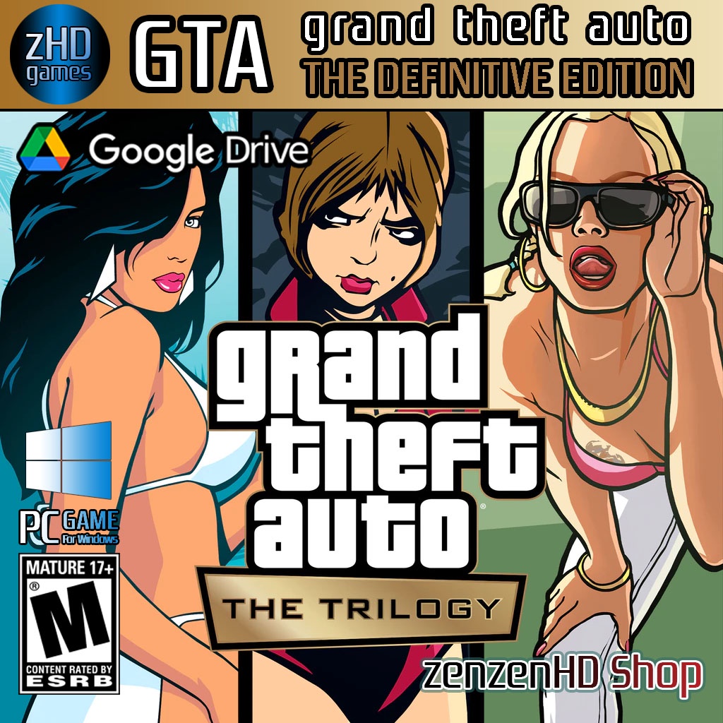 PC Game Grand Theft Auto The Trilogy - The Definitive Edition | GTA III - Vice City - San Andreas [z
