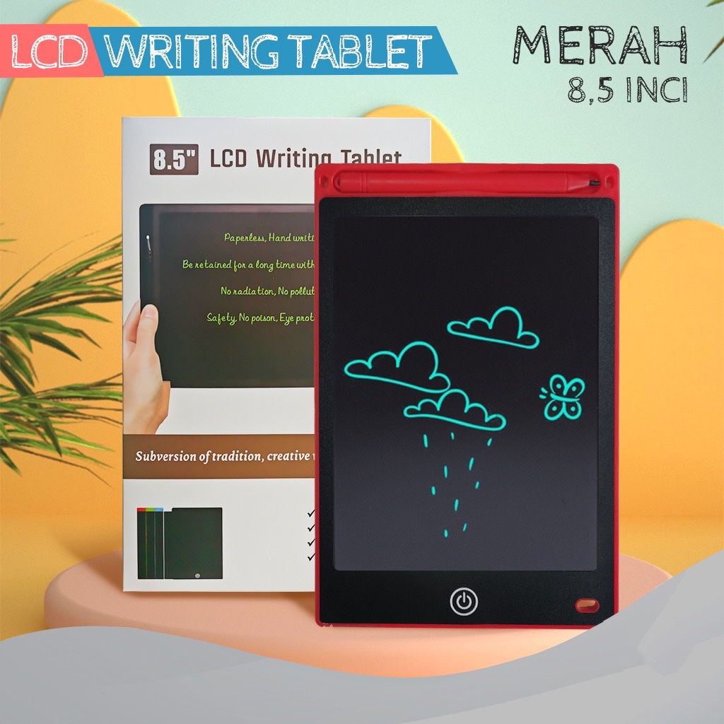 LCD Drawing Writing Tablet 8.5 Inch Mainan Papan Tulis Hapus Board Digital Pad Edukasi Pen Gambar-4